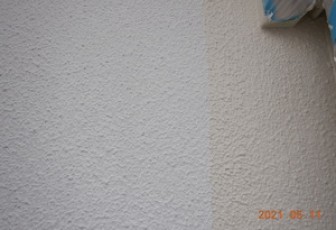 外壁塗装（その⑥中塗りの作業）加古川市サムネイル