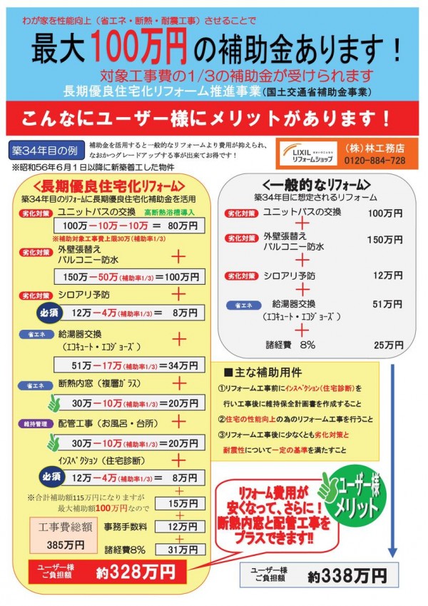 2015年7月18日（土）『住宅補助金セミナー』（株）林工務店にて開催します！サムネイル